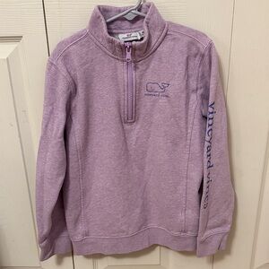Vineyard Vines girls Lavender Quarter-Zip Sweatshirt size medium 10-12